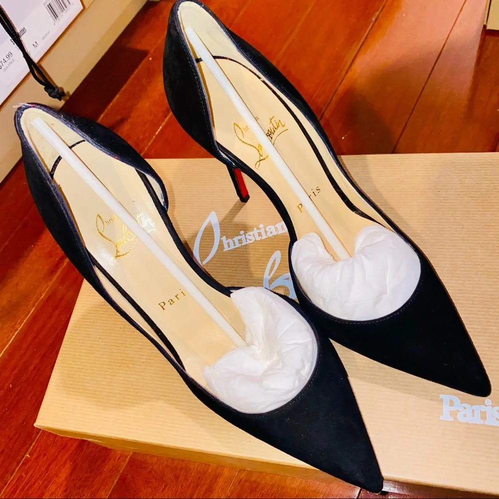 Christian Louboutin Iriza 100 • Black Veau Velours